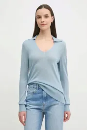 calvin-klein-sweter-z-domieszka-welny-damski-kolor-niebieski-lekki-roz-36-s