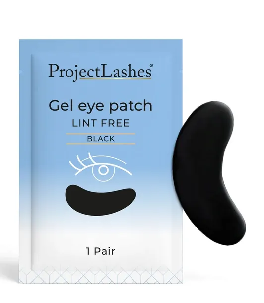 ProjectLashes 100szt Czarne płatki pod oczy do przedłużania rzęs metodą UV