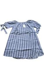 sukienka-damska-w-paski-rozmiar-42-xl-blue-jeans-100percent-lin-bawelna