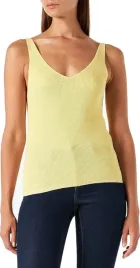 damski-top-vero-moda-zolty-sweter-dekolt-v-serek