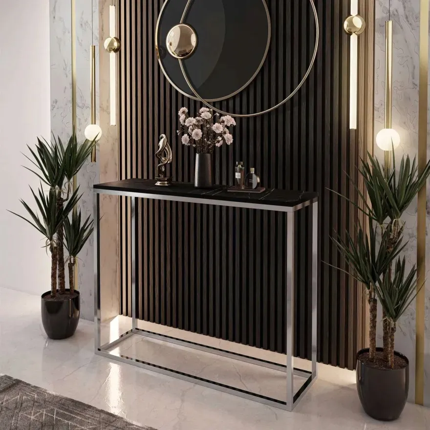 konsola-modern-grigia-chrom-100-cm