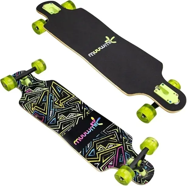 LONGBOARD MUUWMI COMPACT ABEC 7 KOŁA NEON ŚWIECĄCE LED - BQC 361