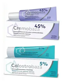 Zdjęcie produktu 2 Kremy FARMAPOL do twarzy CREMOBAZA 45% 30g + COLOSTROBAZA 5% 30g