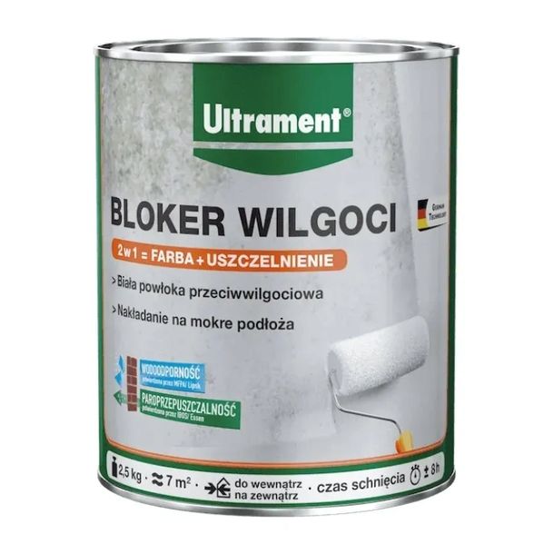 BLOKER WILGOCI Farba Przeciw Wilgoci 2,5kg ULTRAMENT
