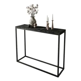 konsola-modern-beton-czarna-blat-ciemny-beton-100-cm