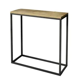 konsola-modern-czarna-blat-dab-artisan-80-cm