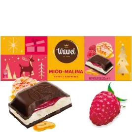 swiateczna-czekolada-nadziewana-miod-malina-duza-tabliczka-wawel-250g