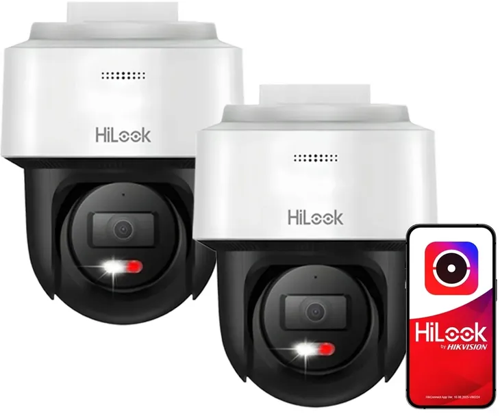 2x Kamera Obrotowa 6Mpx PoE Zewnętrzna PTZ-N2C600M-DE HiLook Hikvision
