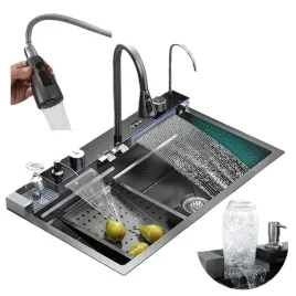zlewozmywak-kuchenny-jednokomorowy-z-wodospadem-wielofunkcyjny-bateria