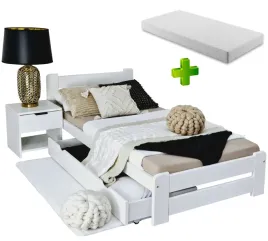 lozko-biale-eureka-100x200-drewniane-materac-sprezynowy-stelaz-gratis