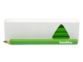 kredki-trojkatne-jasnozielone-zestaw-12szt-bambino