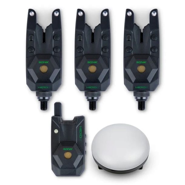 Sygnalizatory Sonik HeroX Bite Alarm Set 2+1+BL (R B)