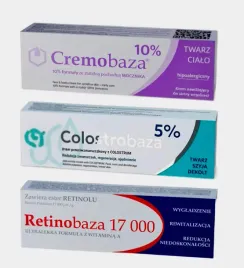 Zdjęcie produktu 3 Kremy Farmapol Cremobaza 10%, Colostrobaza 5%, Retinobaza 17 000 3x 30g