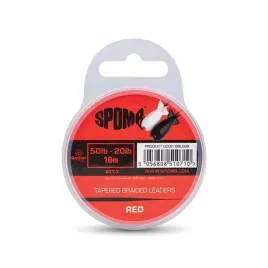 plecionka-spomb-tapered-braided-leaders-red-50lbs-20lbs