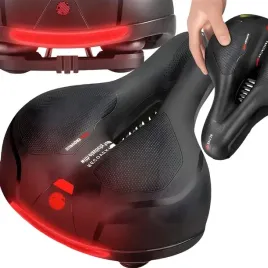 siodelko-rowerowe-miekkie-siodlo-szerokie-wygodne-uchwyt-na-lampke-z-tylu