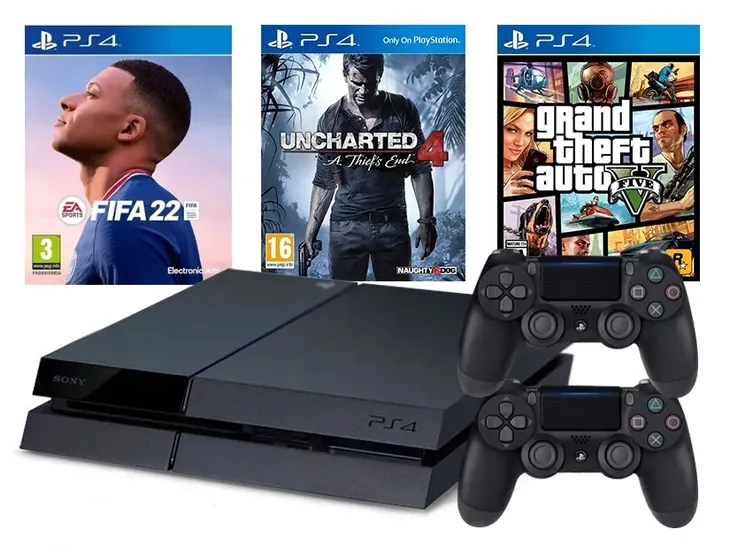MEGA ZESTAW Konsola Sony PlayStation 4 1TB + PAD SONY + ZESTAW GIER