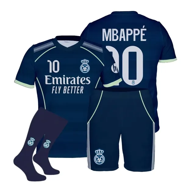 MBAPPE GRANAT strój komplet + getry rozmiar 110