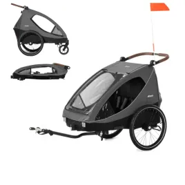 przyczepka-rowerowa-dwuosobowa-solidna-hauck-dryk-duo-wozek-melange-grey