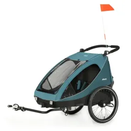 przyczepka-rowerowa-dwuosobowa-solidna-hauck-dryk-duo-wozek-ocean-green