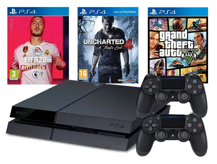 MEGA ZESTAW Konsola Sony PlayStation 4 1TB + PAD SONY + ZESTAW GIER