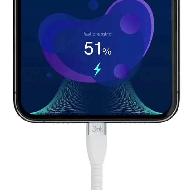 kabel-3mk-usb-typ-c-apple-lightning-1-m-bialy-certyfikat-ce