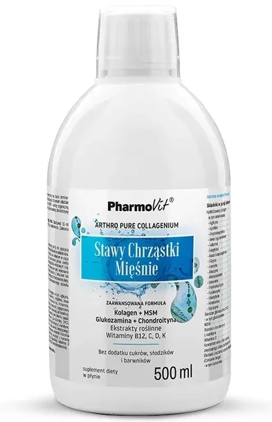 Kolagen Glukozamina MSM Witaminy PharmoVit 500 ml Stawy Chrząstki Mięśnie