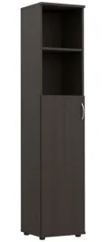 regal-biurowy-witryna-s19-wenge-z-drzwiczkami-lewostronny-185x40x38-cm