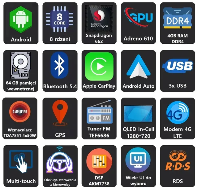 nawigacja-radio-2din-android-bmw-3-e90-e91-e93-e93-4-64-gb-carplay-dsp-lte-stan-nowy