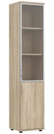 regal-biurowy-s22-dab-sonoma-witryna-z-drzwiczkami-prawostronny-185x40x38cm