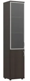 regal-biurowy-s21-wenge-witryna-z-drzwiczkami-lewostronny-185x40x38-cm
