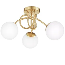 lampa-wiszaca-sufitowa-zlota-zyrandol-biale-kule-3x-led-e27