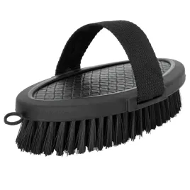 szczotka-dla-konia-start-braided-z-paskiem-do-usuwania-kurzu-czarna