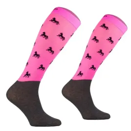 skarpetki-mondo-calza-horse-microfibre-rozowe-czarne-xs-31-34
