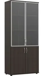 regal-biurowy-s7-wenge-z-witryna-i-drzwi-185x80x38-cm-meble-system-biuro