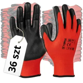 36x-rekawice-rekawiczki-robocze-pokryte-lateksem-mocne-r-10-topex