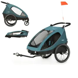 przyczepka-rowerowa-dwuosobowa-solidna-hauck-dryk-duo-wozek-ocean-green