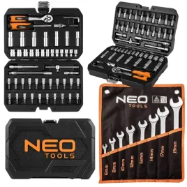 neo-tools-klucze-nasadowe-1-4-55-el-klucze-plasko-oczkowe-6-19-mm-8x