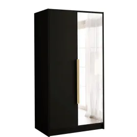 szafa-z-lustrem-100-cm-lesto-czarna-uchylna-do-przedpokoju-z-uchwytami