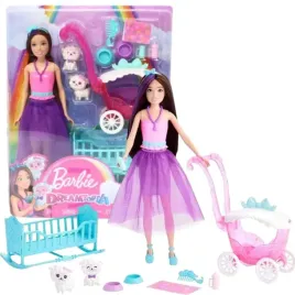 lalka-barbie-skipper-z-wozkiem-i-bobasami-owieczki-duzy-zestaw-mattel-hlc29