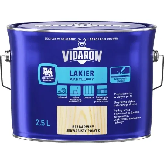 Vidaron lakier akrylowy bezbarwny 2,5L