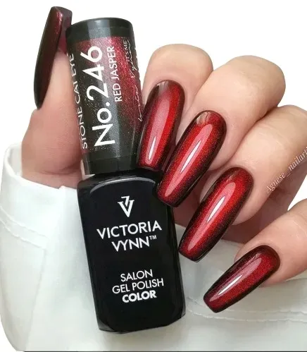 Victoria Vynn LAKIER HYBRYDOWY CAT EYE RED JASPER 246 8ML KOCIE OKO