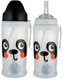 canpol-babies-bidon-niekapek-z-rurka-i-odwaznikiem-350ml-panda-9-m