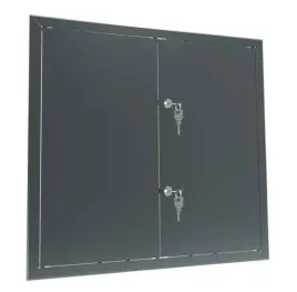 drzwiczki-rewizyjne-dwuskrzydlowe-120x120cm-grafit-metal-malowane-z-kluczem