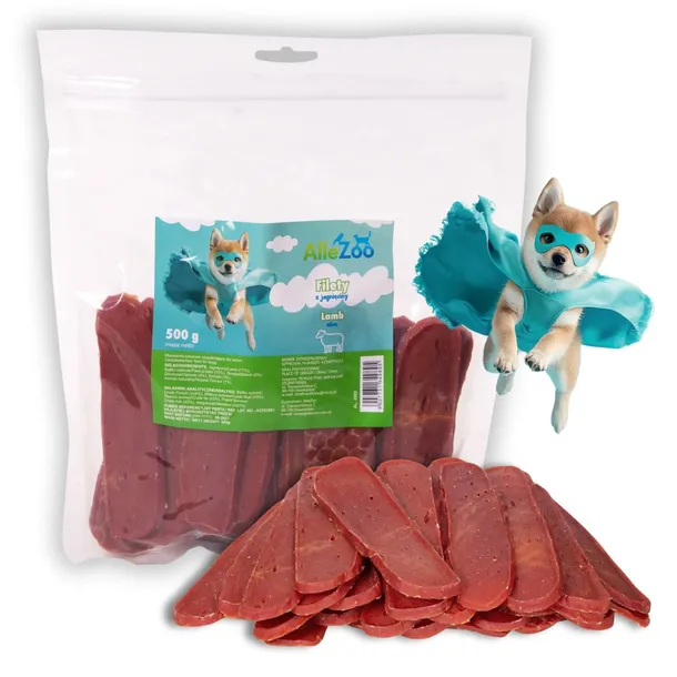 Filet z Jagnięciny Miękki 500g Przysmak Smaczki Dla Psa Smakołyki AlleZoo