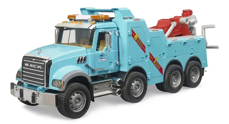 Bruder 02831 MACK Granite pomoc drogowa holownik z modułem światło dźwięk