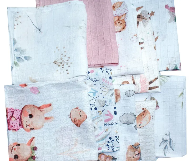 ULEWAJKI PIELUCHY pieluszka tetrowa 10-PAK ZESTAW 10 szt pieluszek 40x40 cm