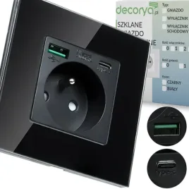 nascienne-szklane-gniazdko-elekrtyczne-nowoczesne-czarne-z-bolcem-usb-usb-c