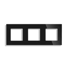 ramka-szklana-panel-flex-potrojna-3f-szklana-do-wlacznikow-kontaktow-czarny