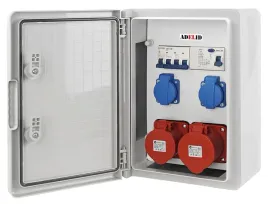 rozdzielnica-elektryczna-skrzynka-budowlana-zabezpieczona-32a-16a-5p-2x230v