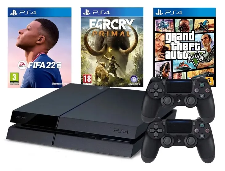 MEGA ZESTAW Konsola Sony PlayStation 4 500GB + PAD SONY + ZESTAW GIER